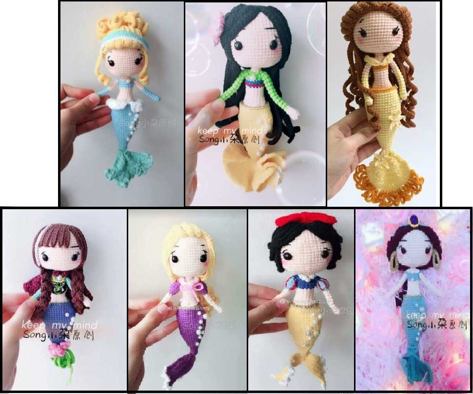Knitted mermaid doll pattern free