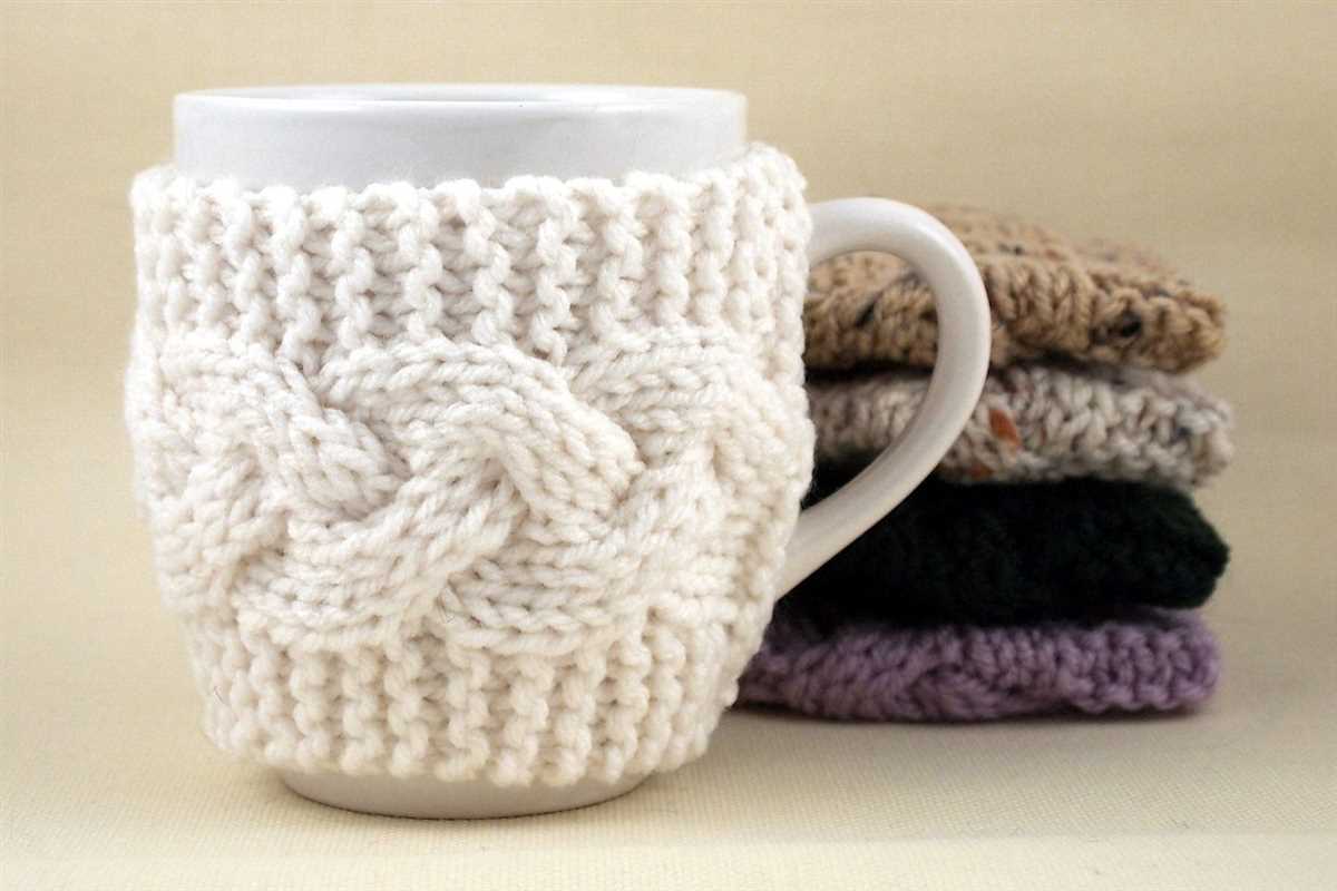 Knitted mug warmer pattern