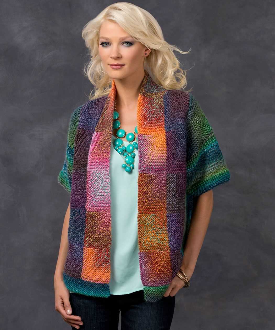 Knitted patchwork cardigan pattern free