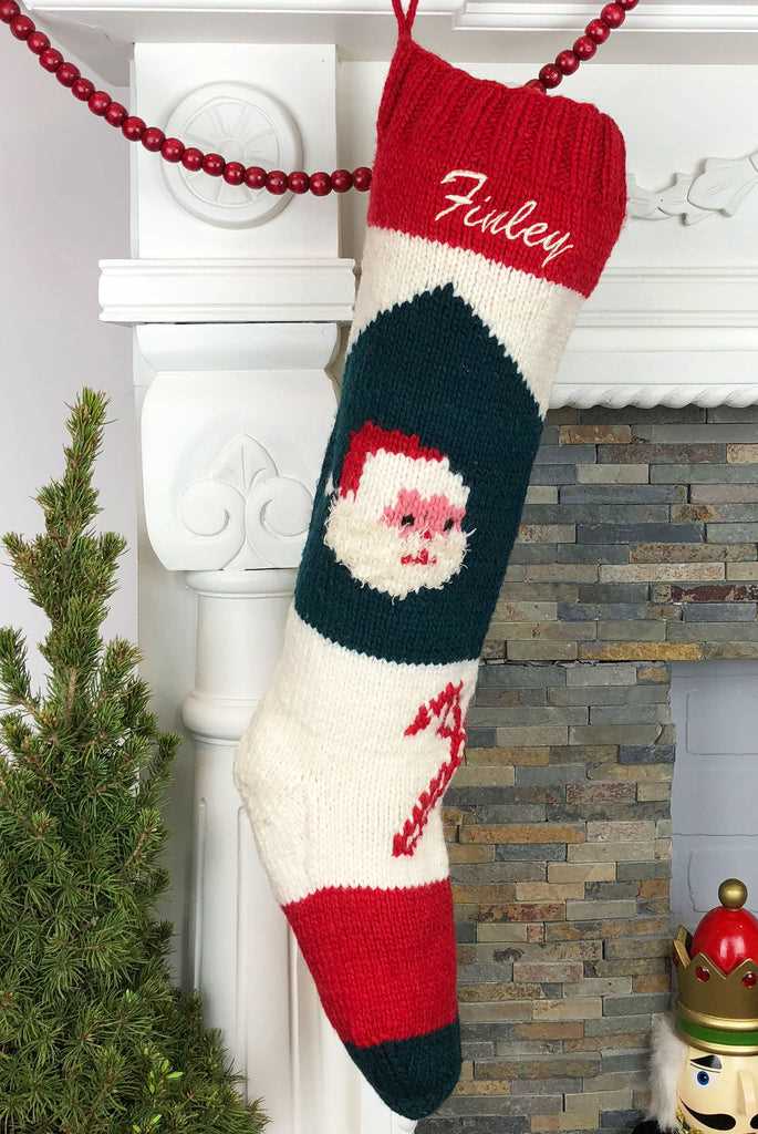 Knitted santa stocking pattern