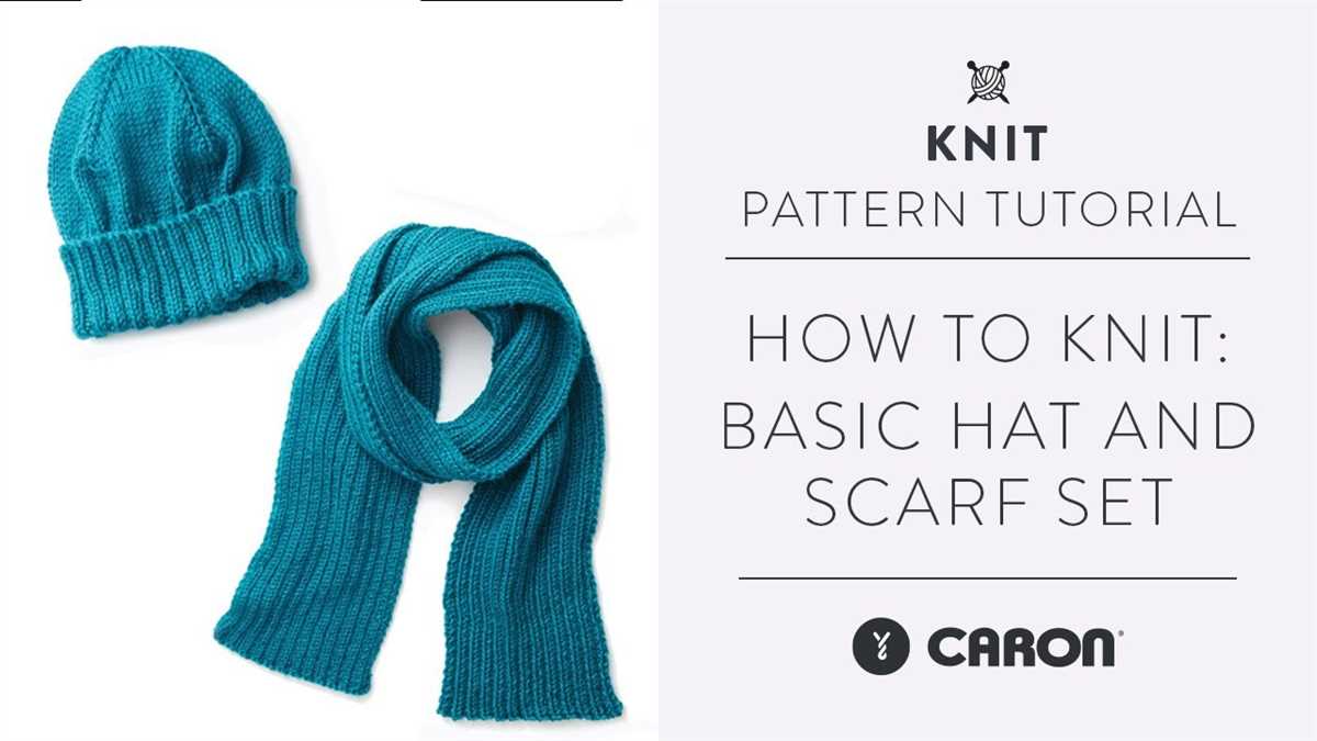 Knitted scarf and hat patterns