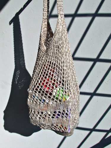 Knitted shopping bag free pattern