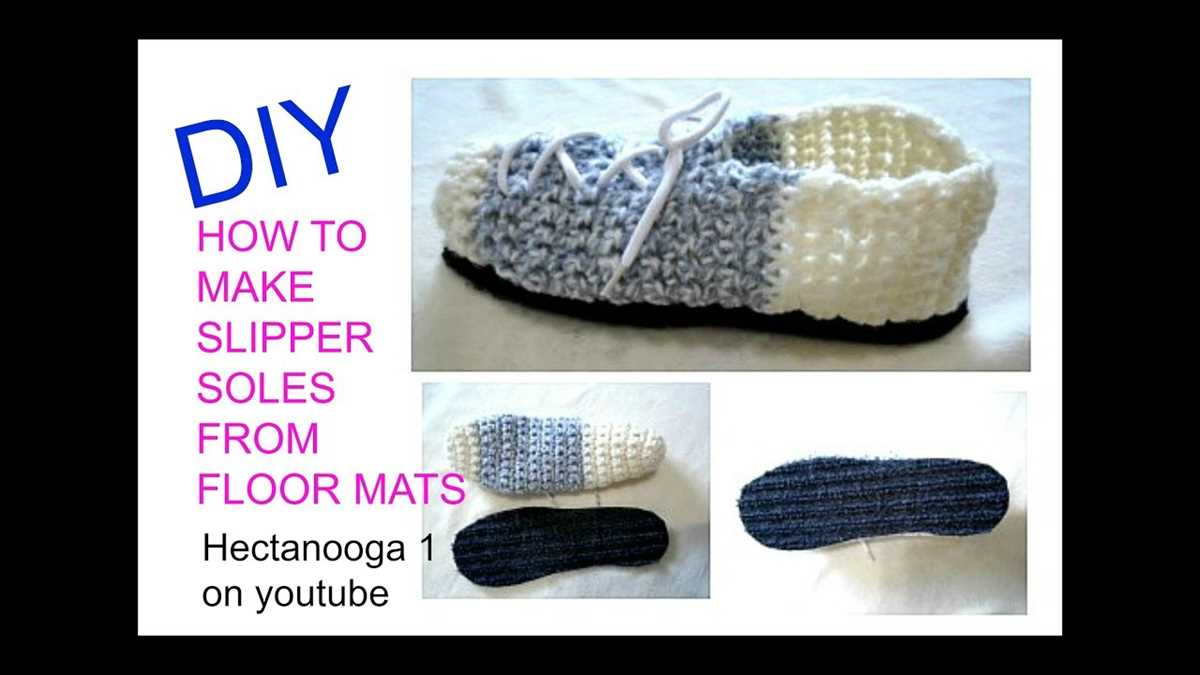 Knitted slippers with soles pattern