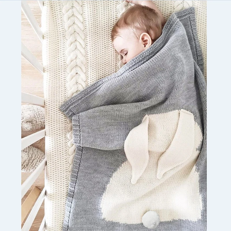 Knitted swaddle blanket pattern