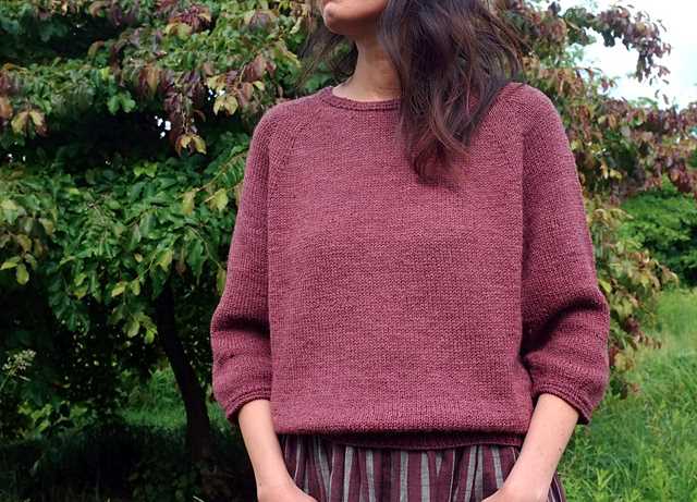 Knitted sweater pattern on circular needles