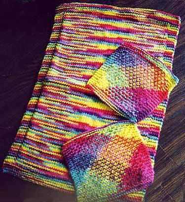 Knitted tea towel pattern