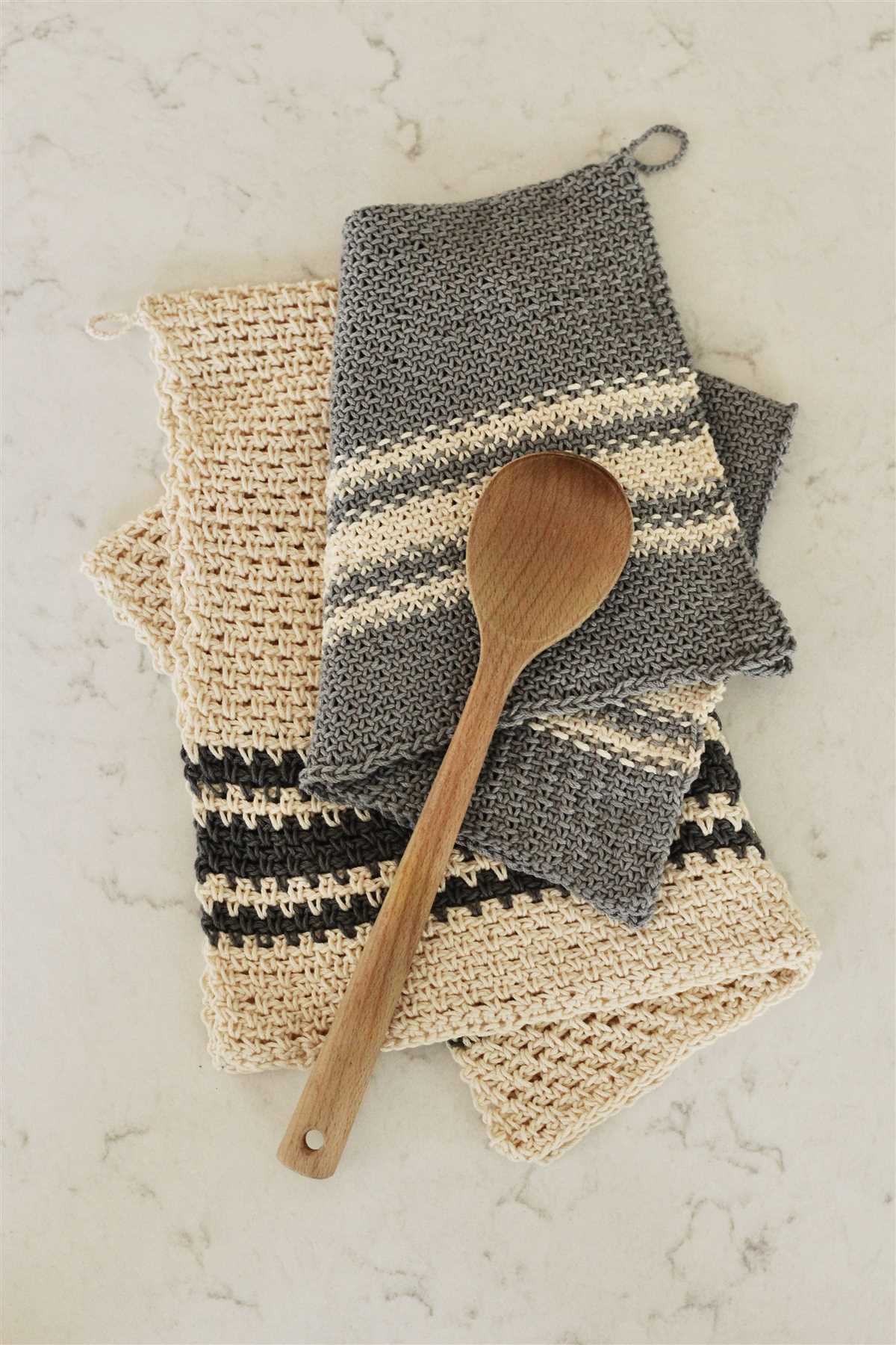 Knitted tea towel pattern