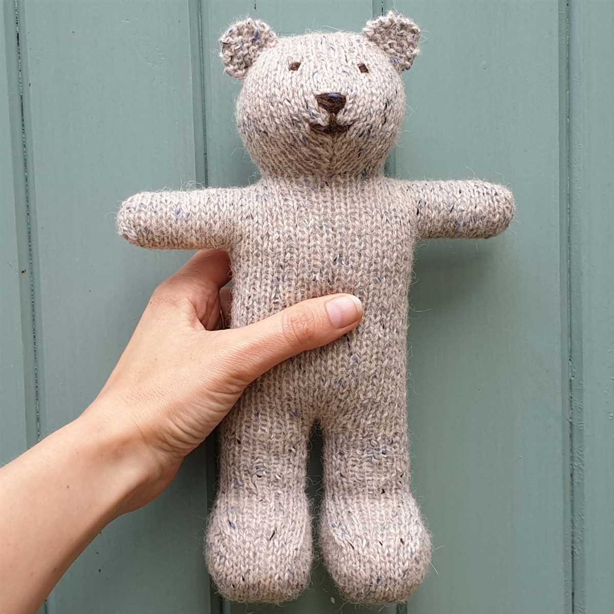 Knitted teddy bear pattern for charity