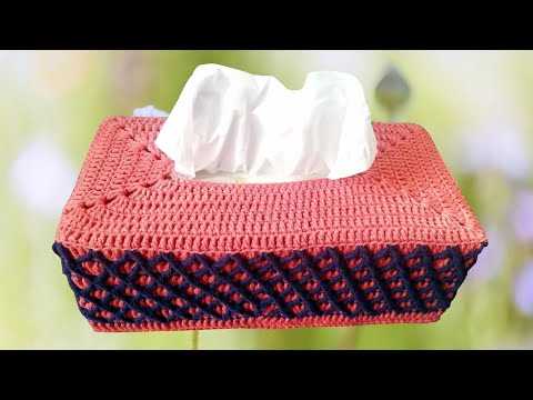 Knitted tissue box cover pattern