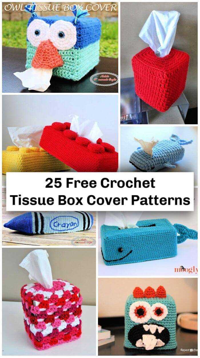 Knitted tissue box cover pattern