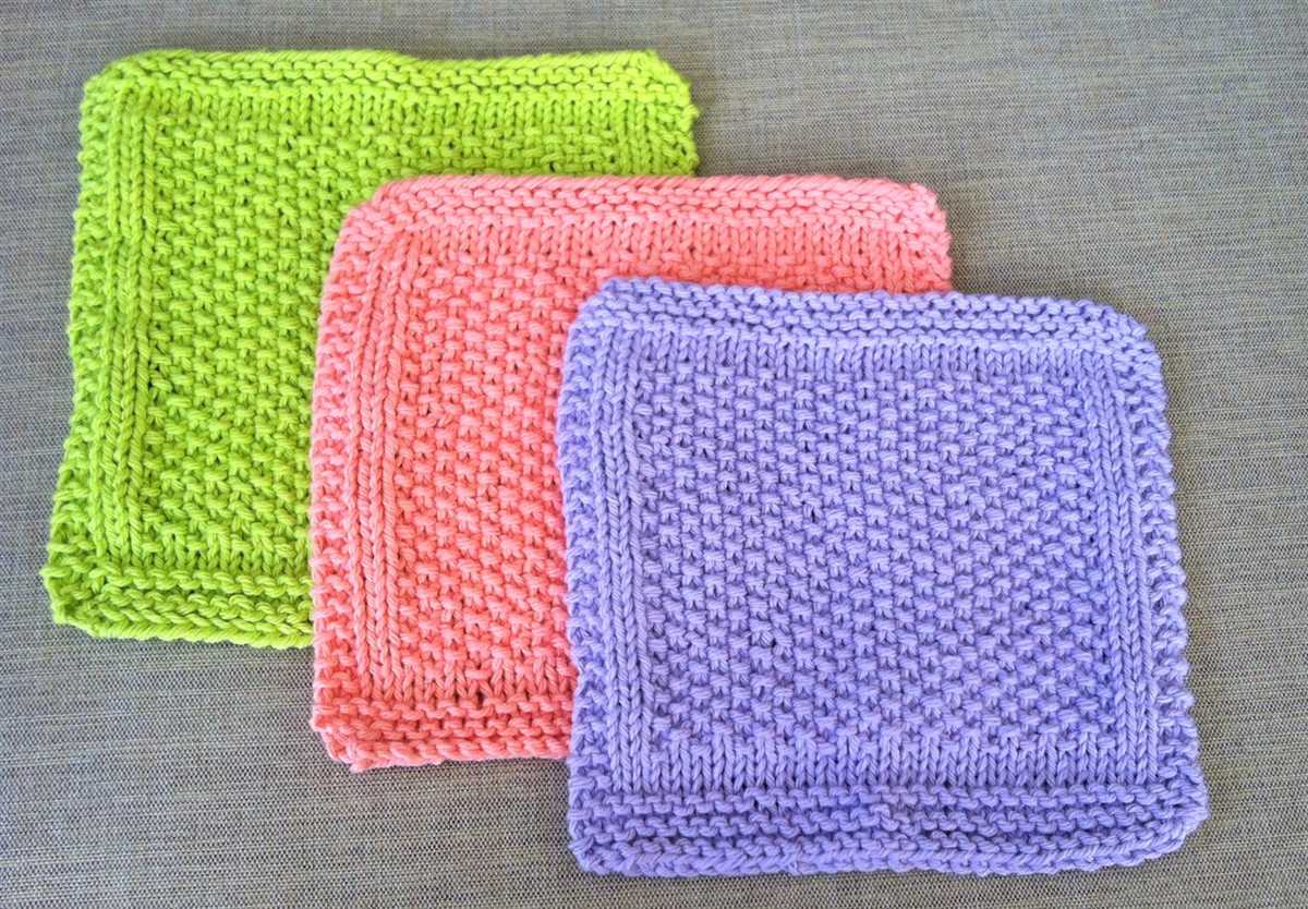 Knitted washcloths pattern