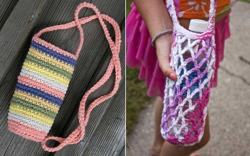 Stay Hydrated and Stylish with this Knitted Water Bottle Carrier Pattern Knitted water bottle carrier pattern