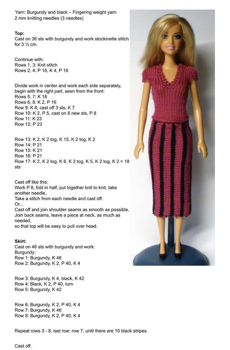 Knitted barbie clothes patterns