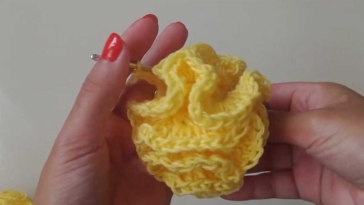 Knitted bath pouf pattern