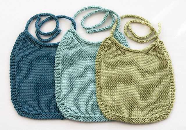 Knitted bib pattern