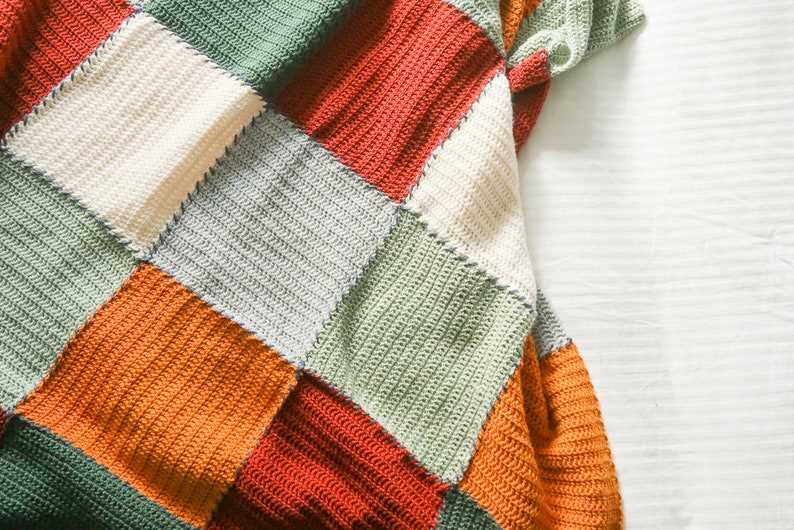 Knitted block blanket pattern