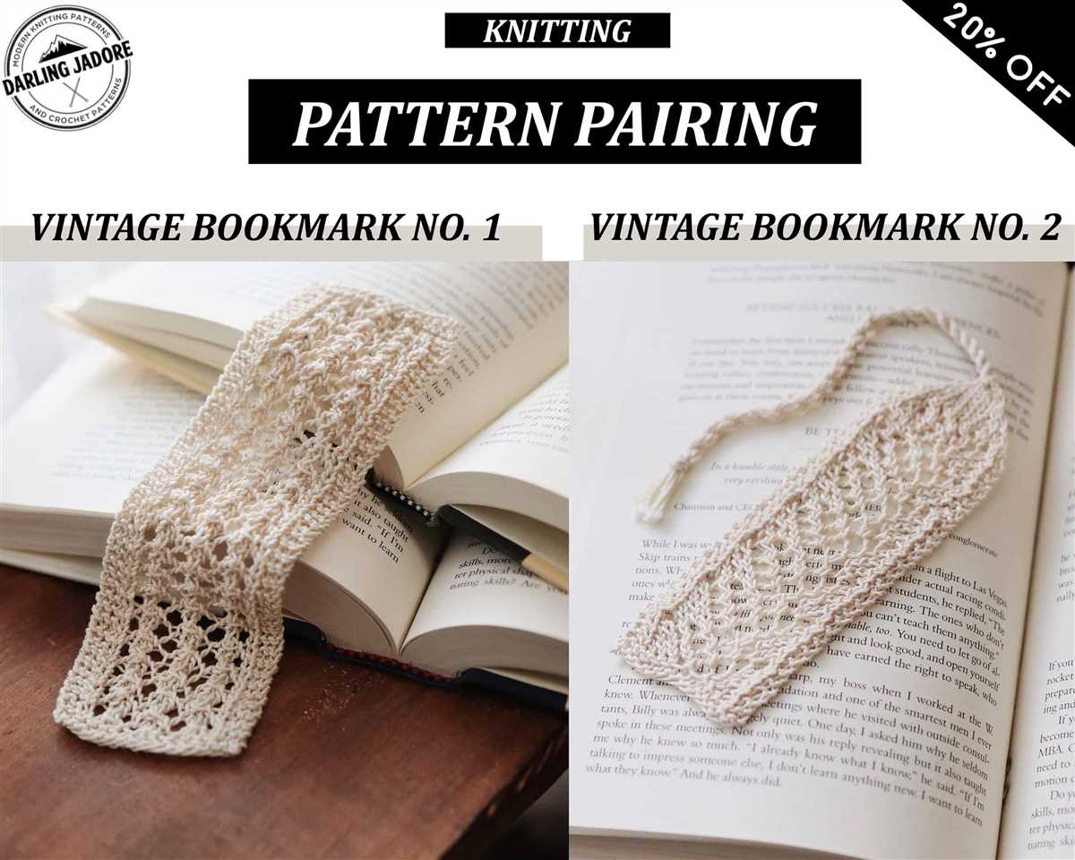 Knitted bookmark pattern free