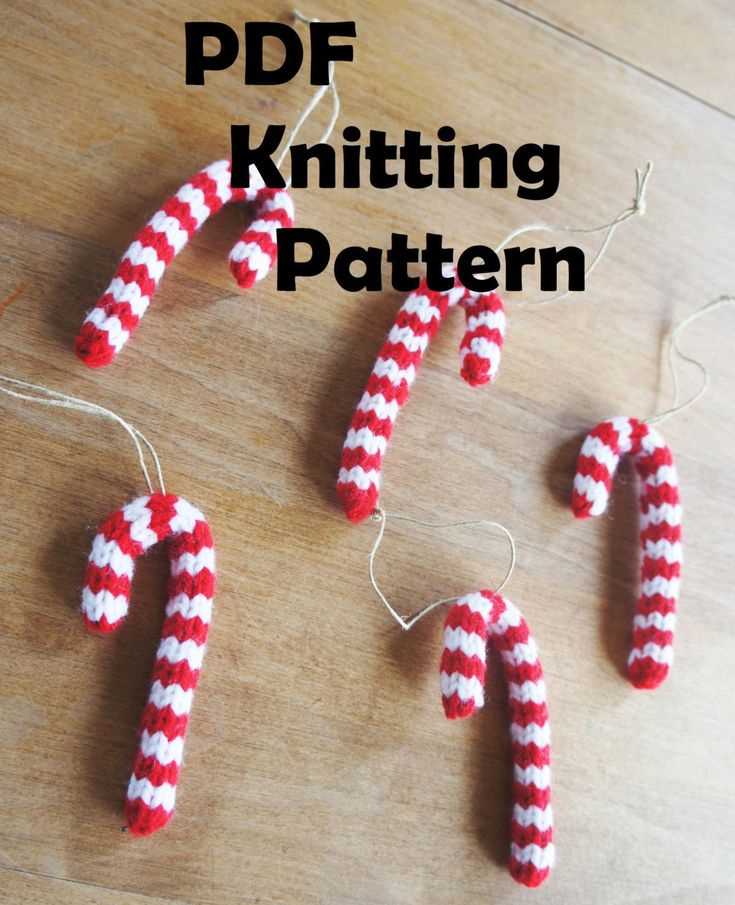 Creating a Festive Knitted Candy Cane Pattern Knitted candy cane pattern