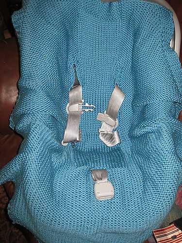 Knitted car seat blanket pattern