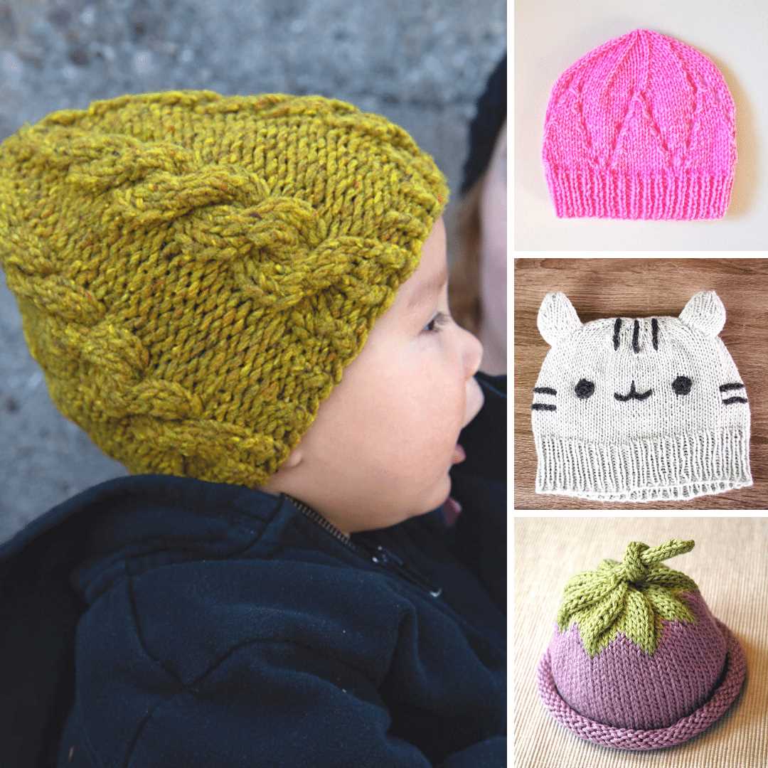 Knitted childrens beanie pattern