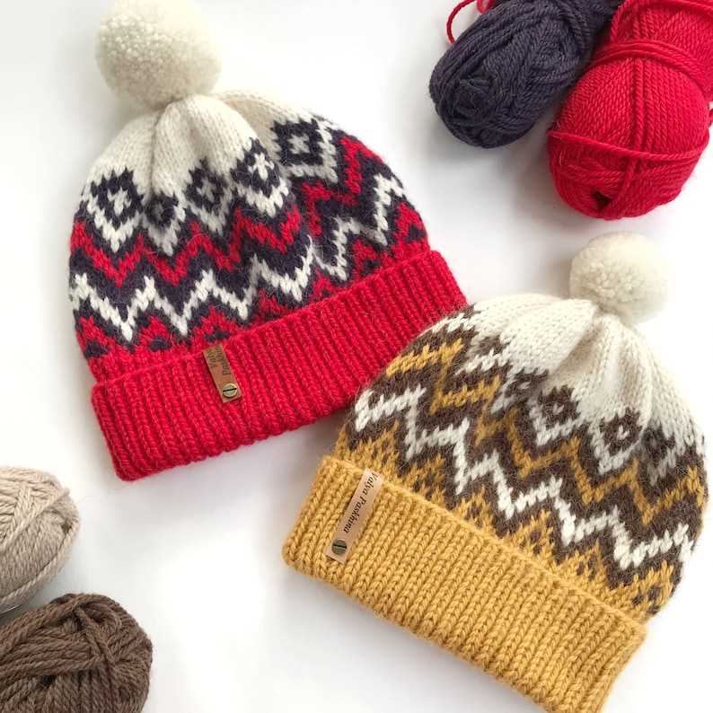 Knitted childrens beanie pattern