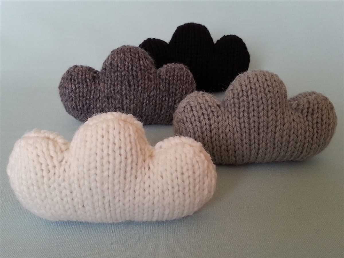 Knitted cloud pattern
