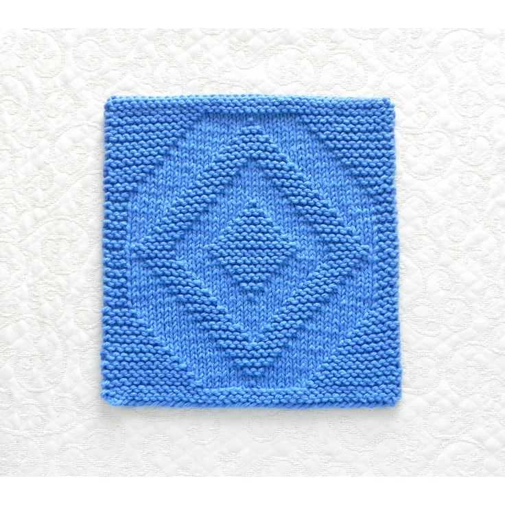 Knitted cotton dishcloth pattern