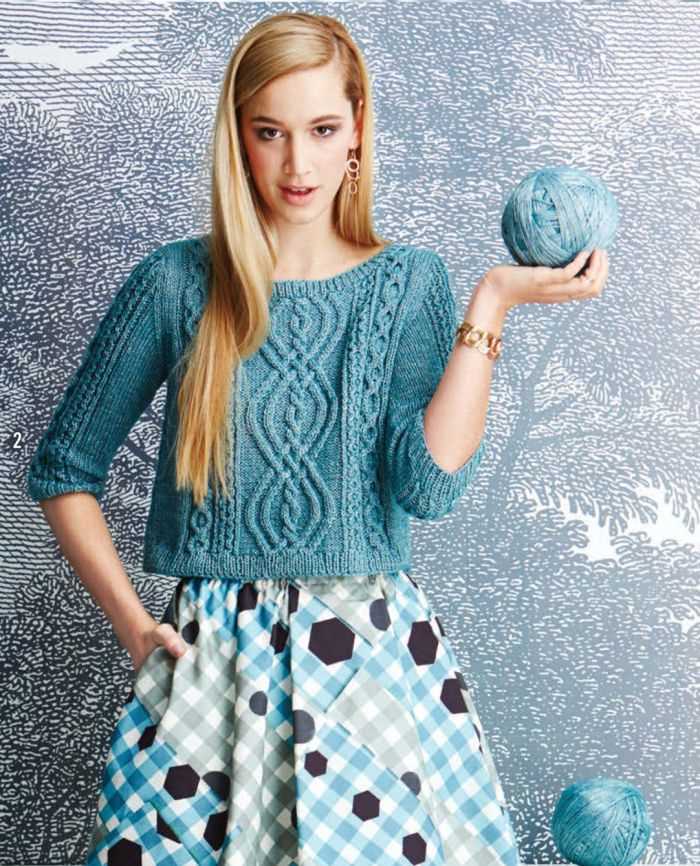 Knitted cropped sweater pattern