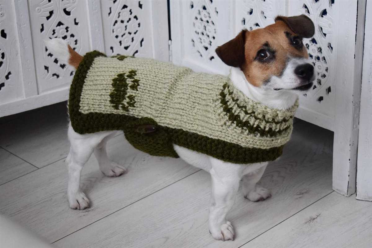 Knitted dog harness pattern