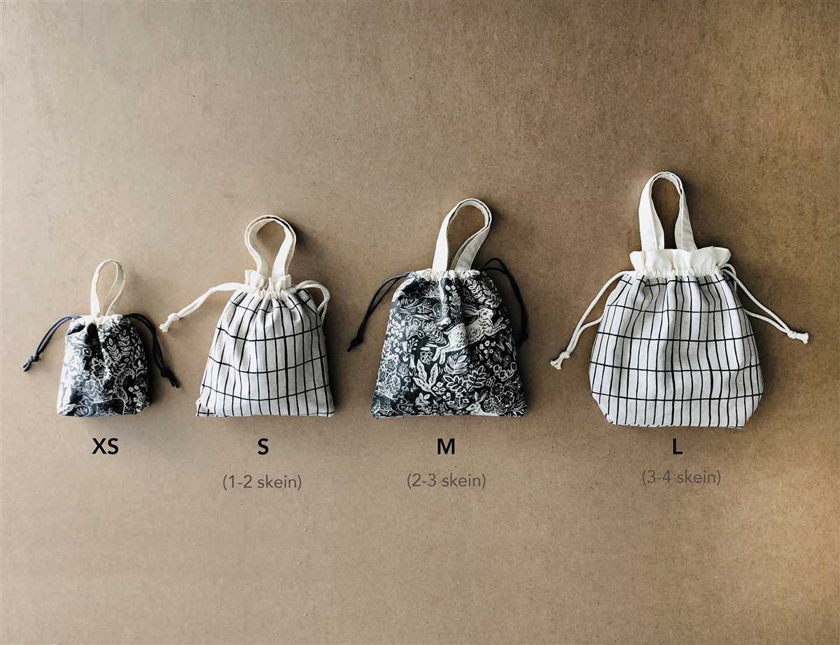 Knitted drawstring pouch pattern