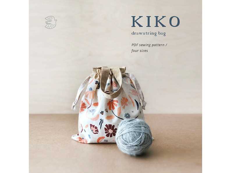 Knitted drawstring pouch pattern