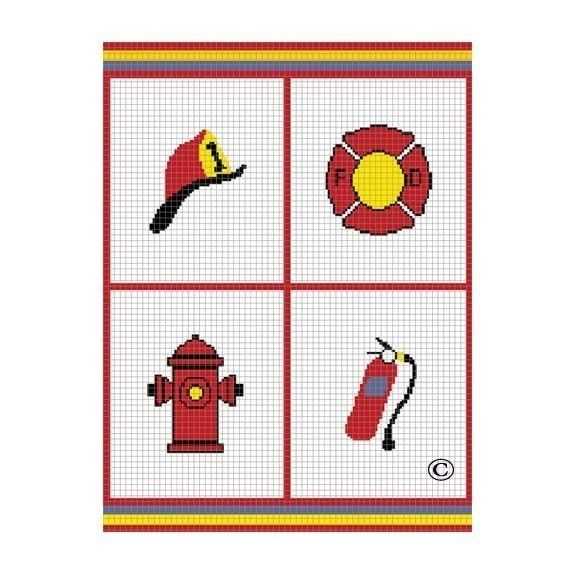 Knitted fireman pattern