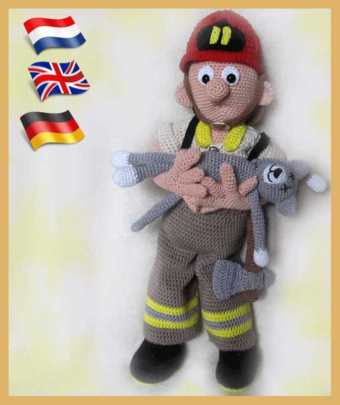 Knitted fireman pattern