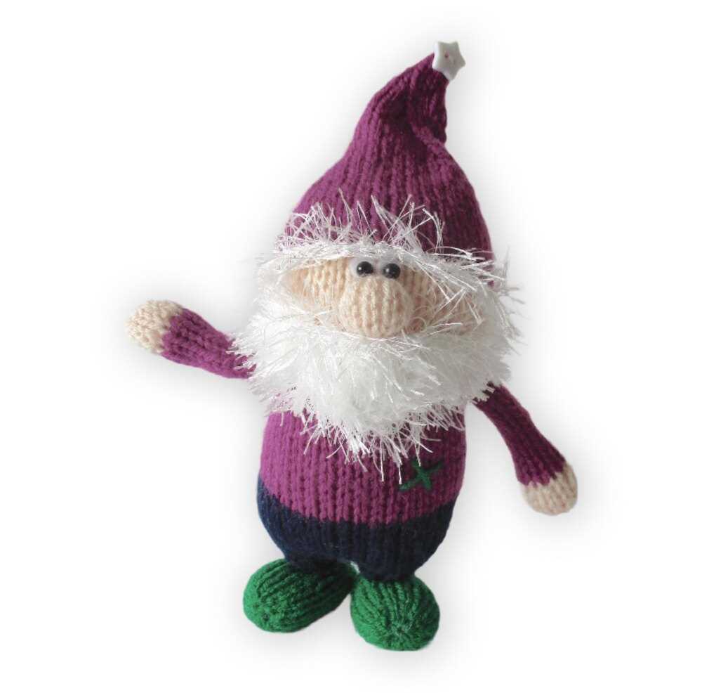Create your own knitted gnome ornament using this pattern! Knitted gnome ornament pattern