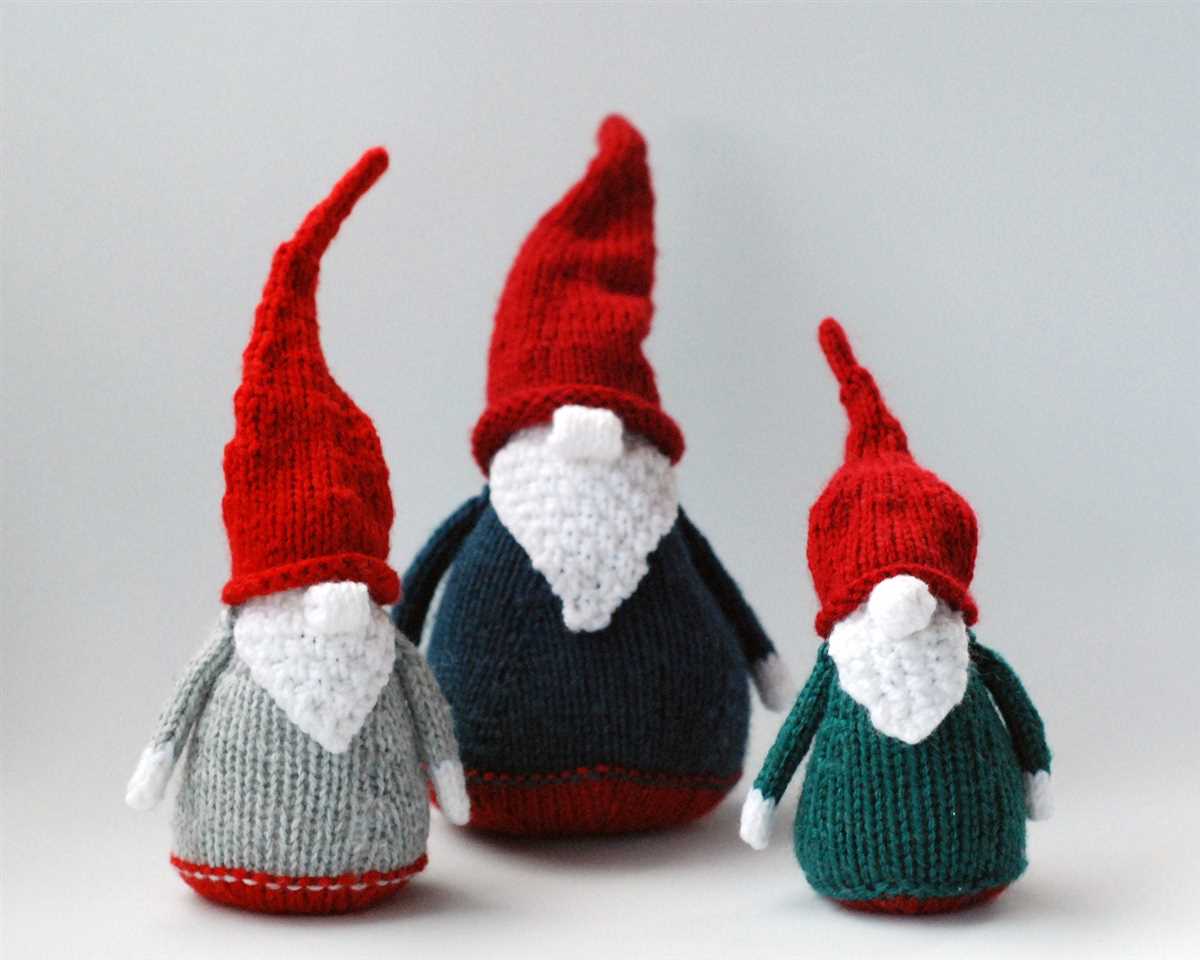 Knitted gnome ornament pattern