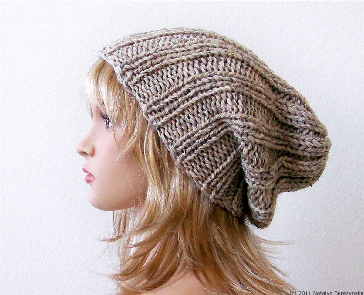 Knitted hats patterns slouchy