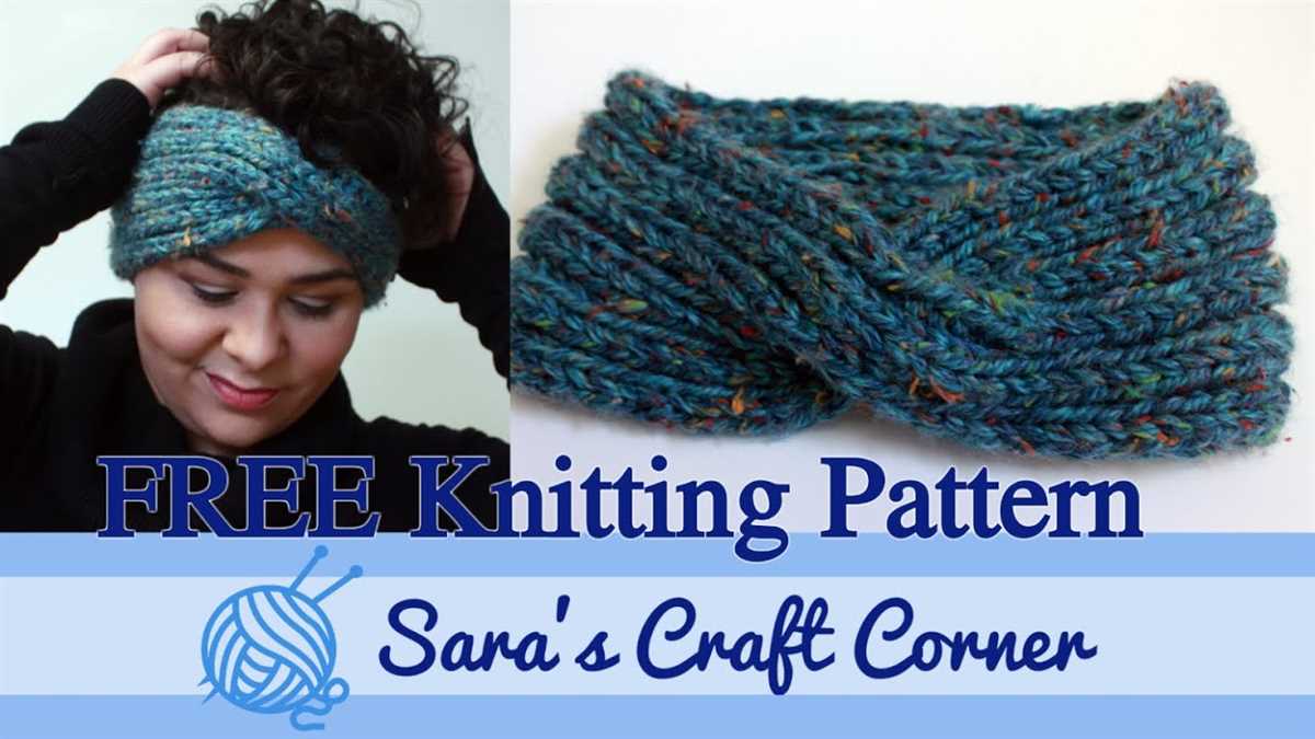Knitted headband pattern straight needles