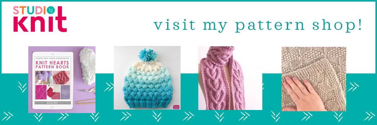 Knitted heart cable pattern