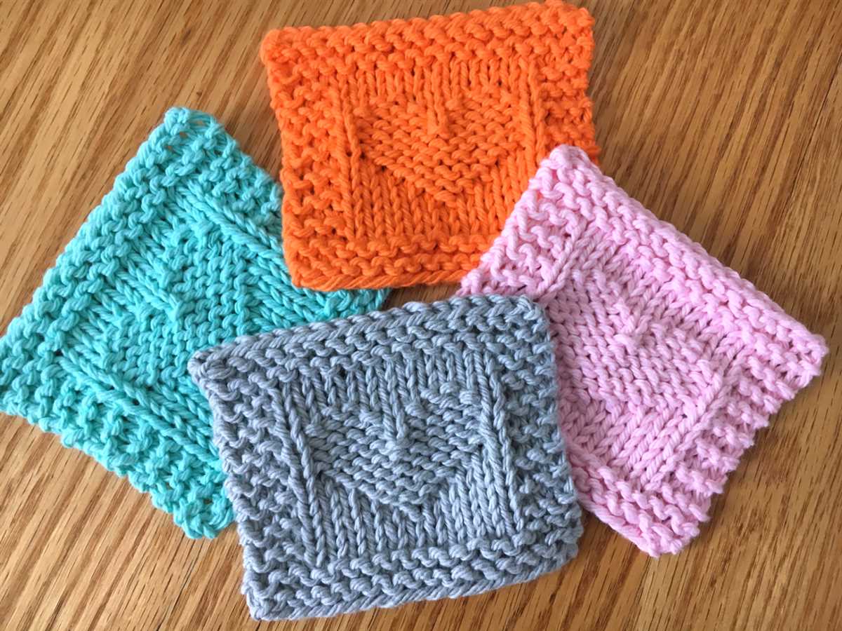 Knitted heart dishcloth pattern by emily