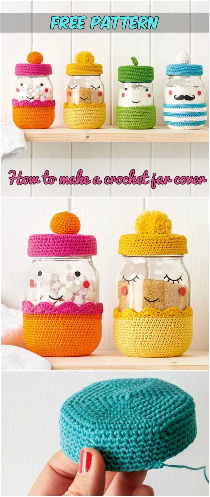 Knitted jar cover pattern