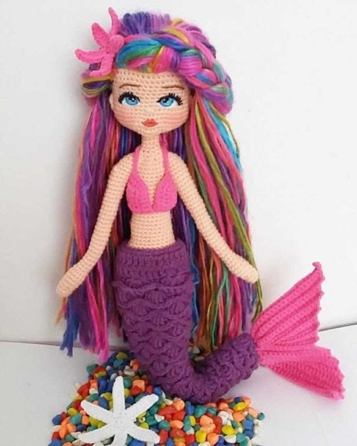 Knitted mermaid doll pattern free