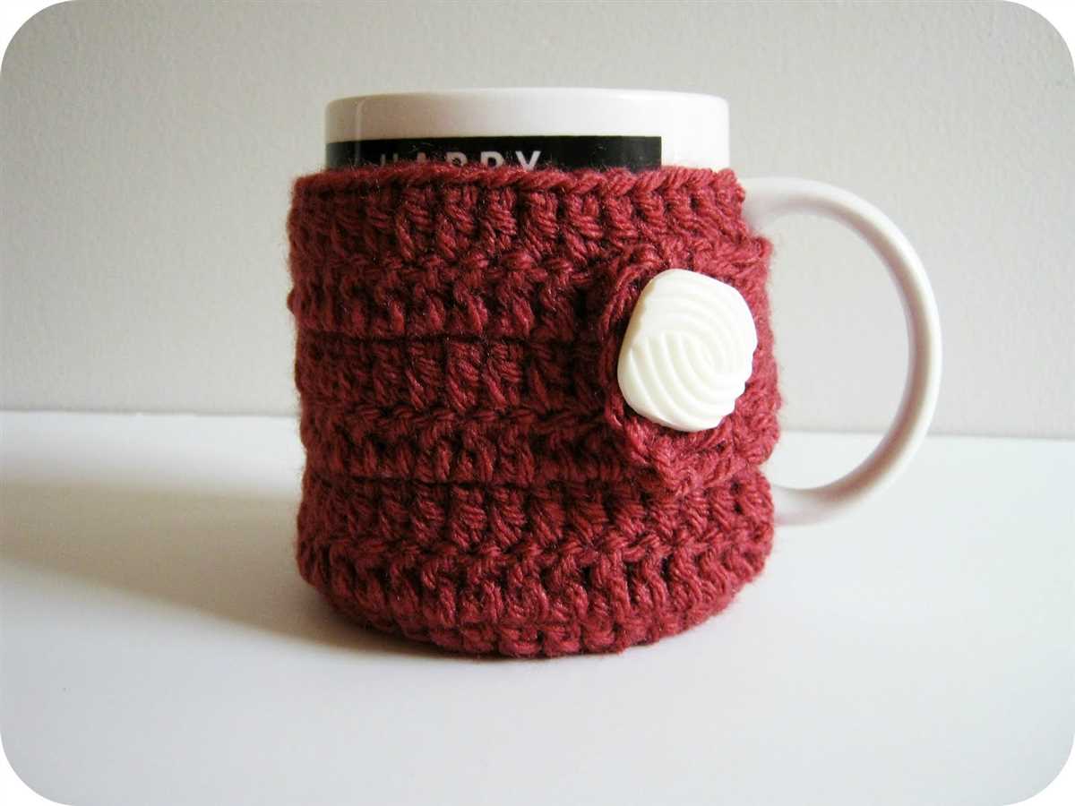 Knitted mug warmer pattern