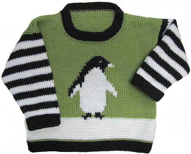 Knitted penguin jumper pattern