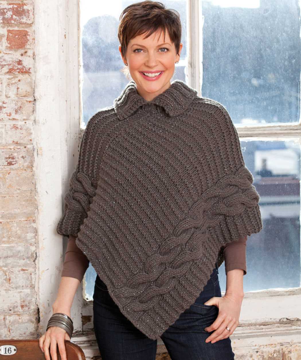 Knitted poncho pattern for beginners