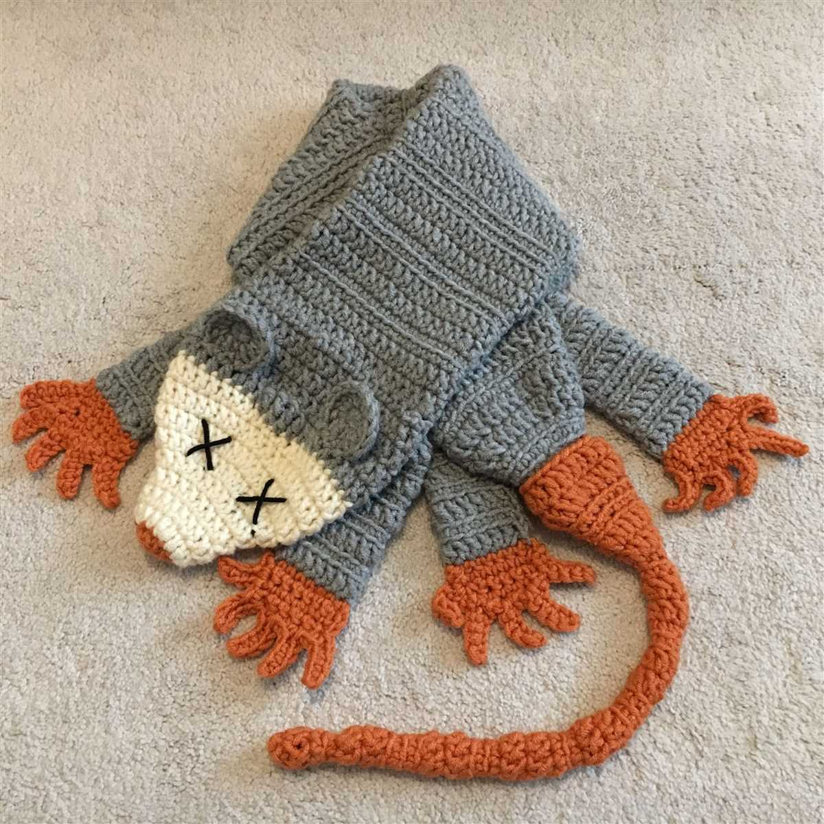 Knitted possum pouch pattern