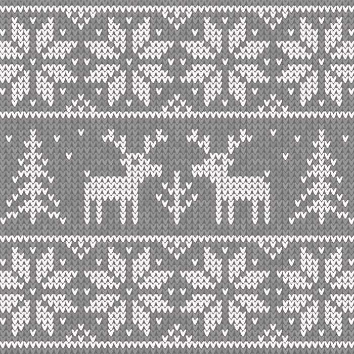 Knitted reindeer head pattern