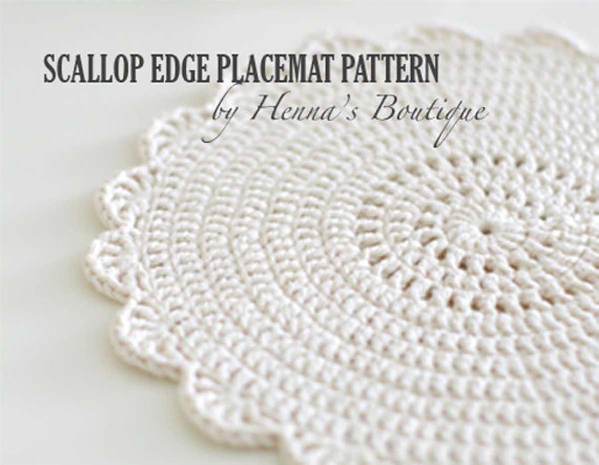 Knitted round placemat patterns