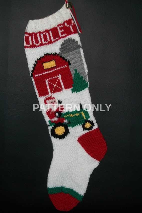 Knitted santa stocking pattern