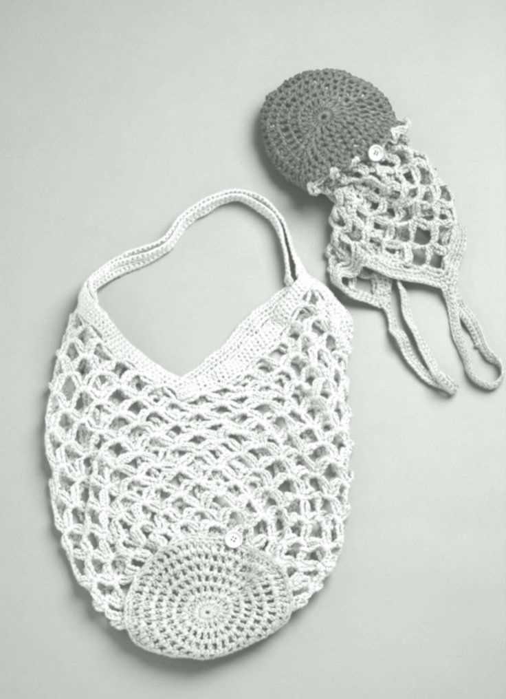 Knitted string shopping bag pattern