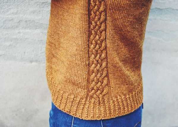 Knitted sweater pattern on circular needles